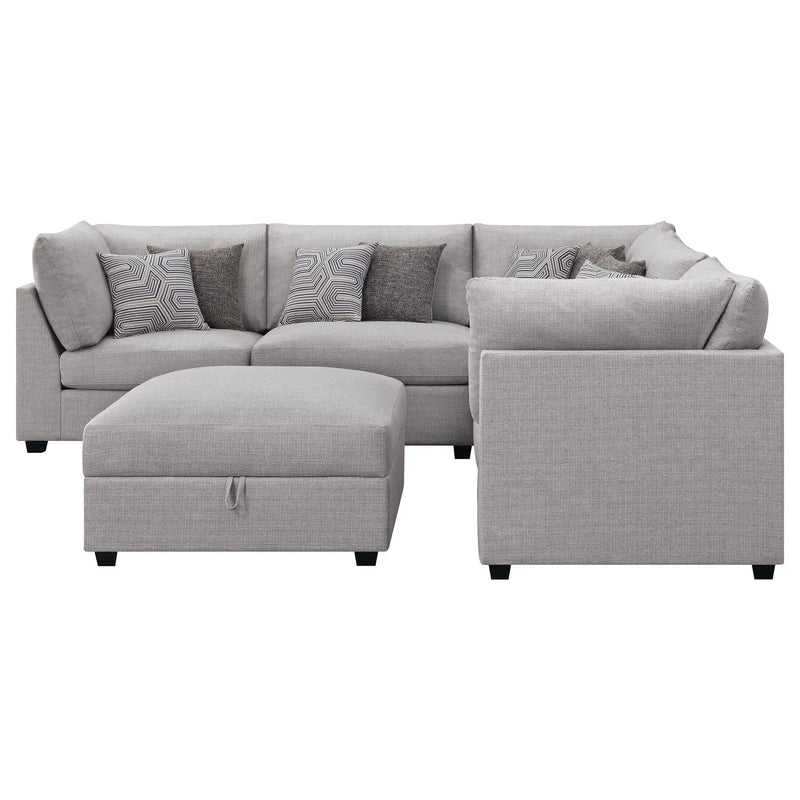 Cambria 6-piece Upholstered Modular Sectional Sofa Grey by Unique Piece Furniture