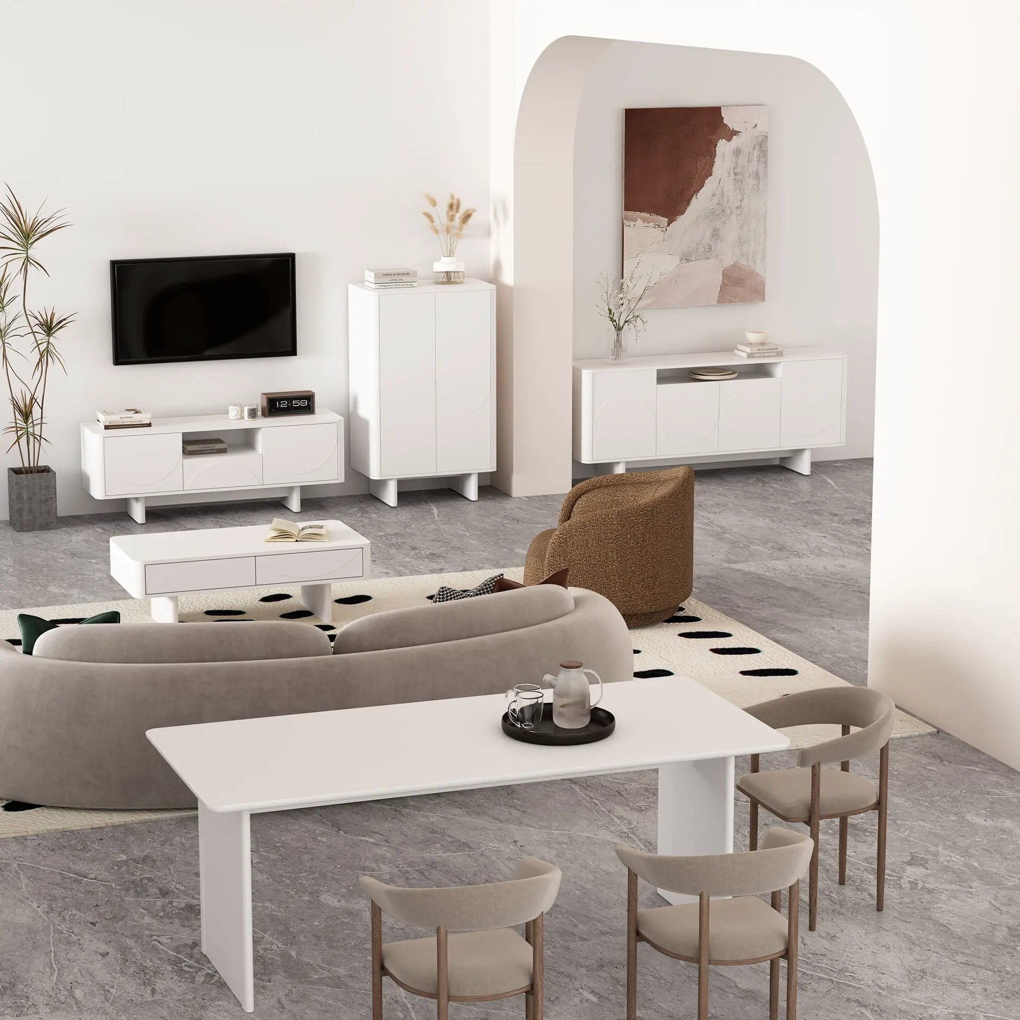 Ella - Dining Table - White