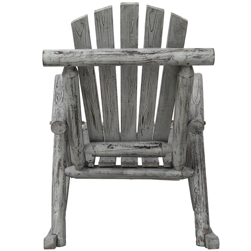 Durable Wooden Porch Rocker, Fir Log Rocking Chair by HouseOfZazla