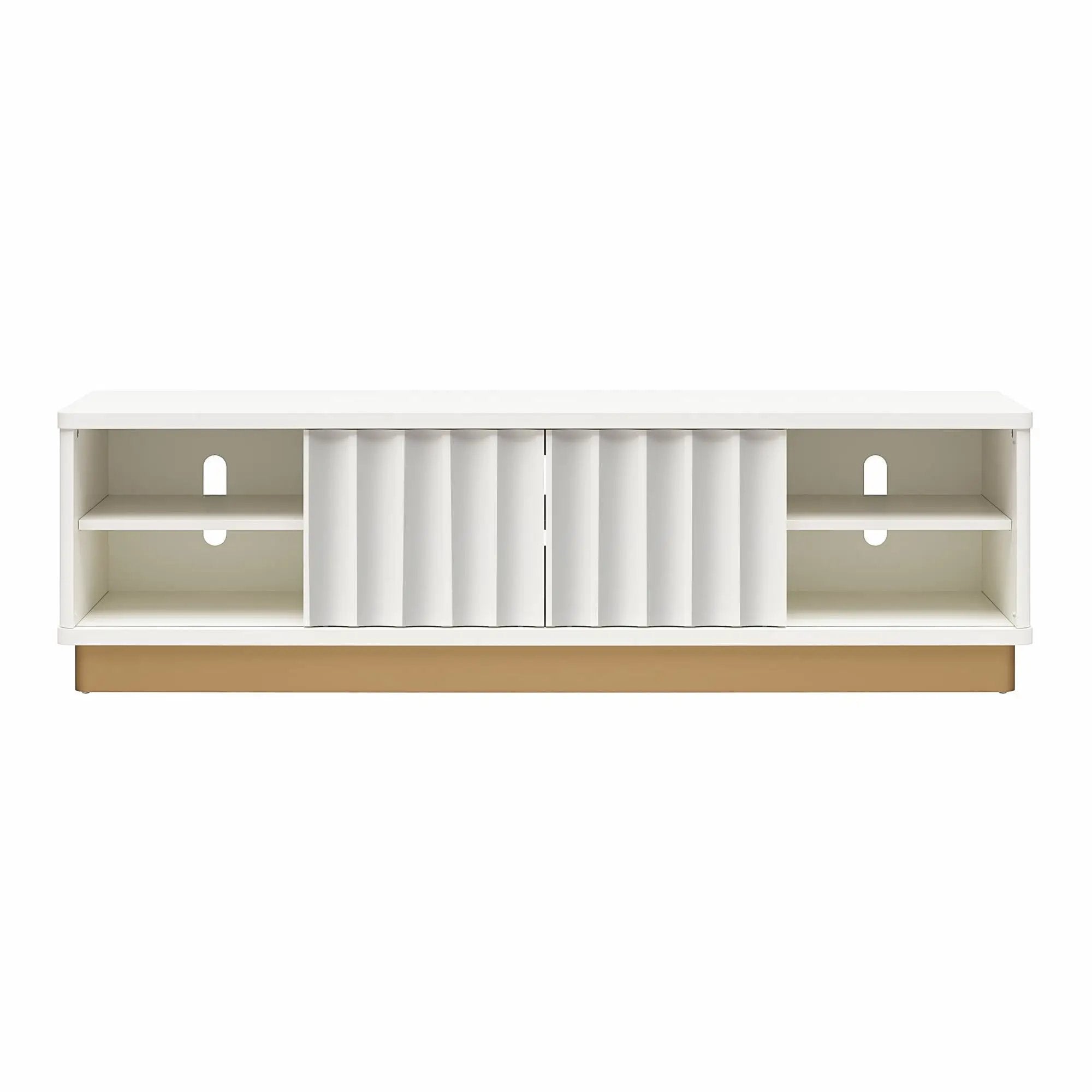 Rene - Scalloped TV Stand For TVs Up To 65" - White by Unique Piece Furniture