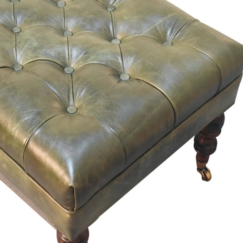 Buffalo - Ottoman With Castor Legs by HouseOfZazla