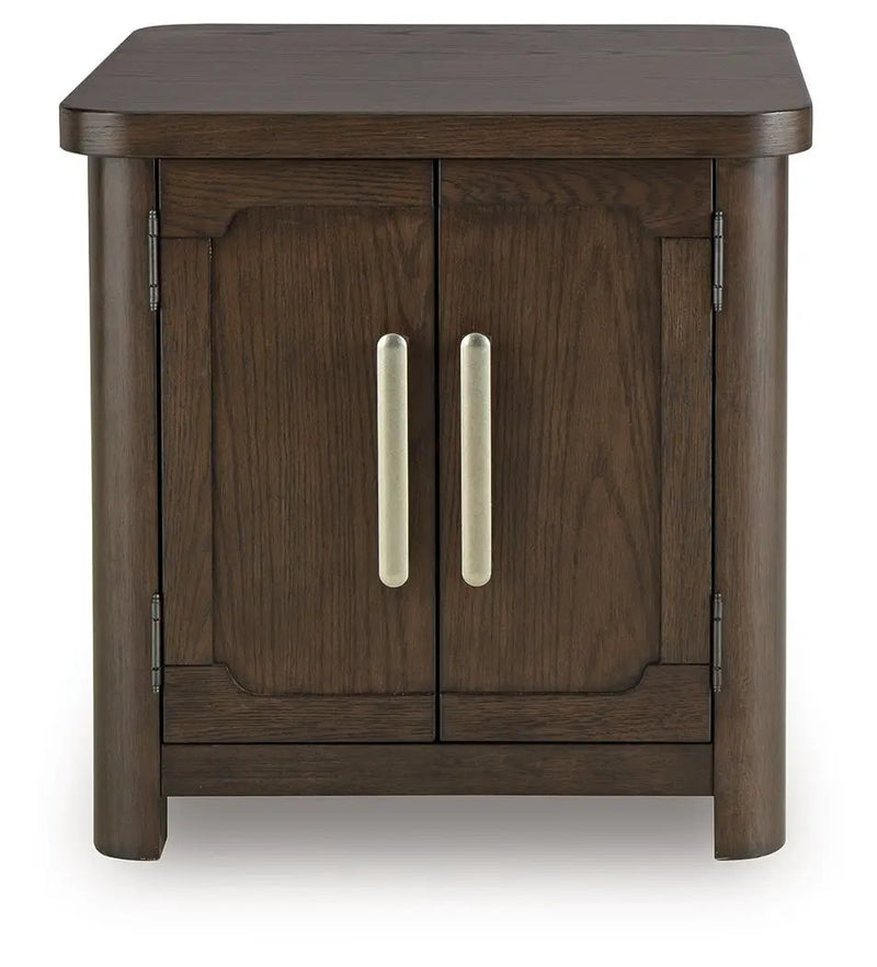 Breckington - Rectangular 2-door End Table - Dark Brown by Unique Piece Furniture
