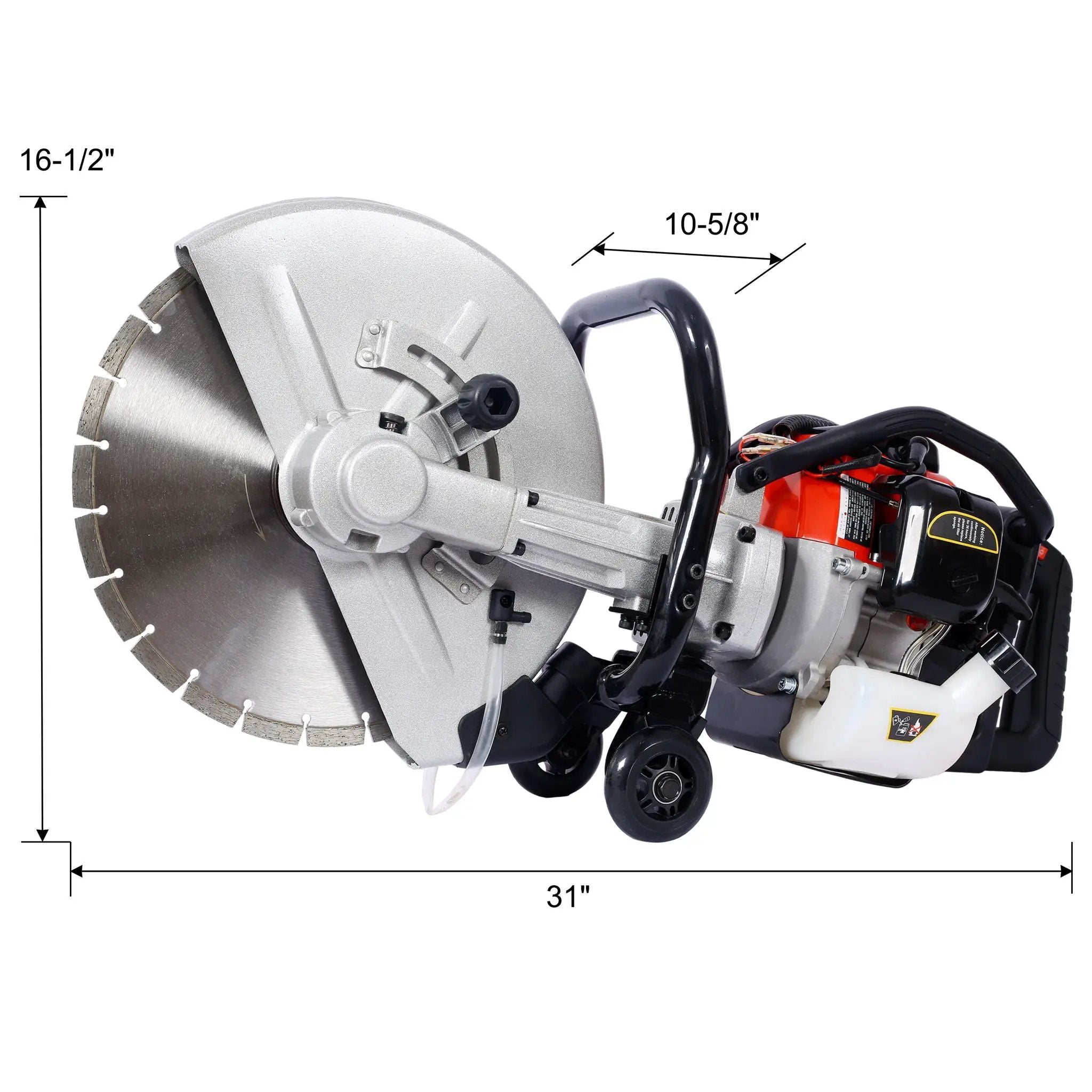 Industrial 52Cc 2 Stroke Gas Powered Concrete Cut Off Saw With Blade Steel - Red by HouseOfZazla