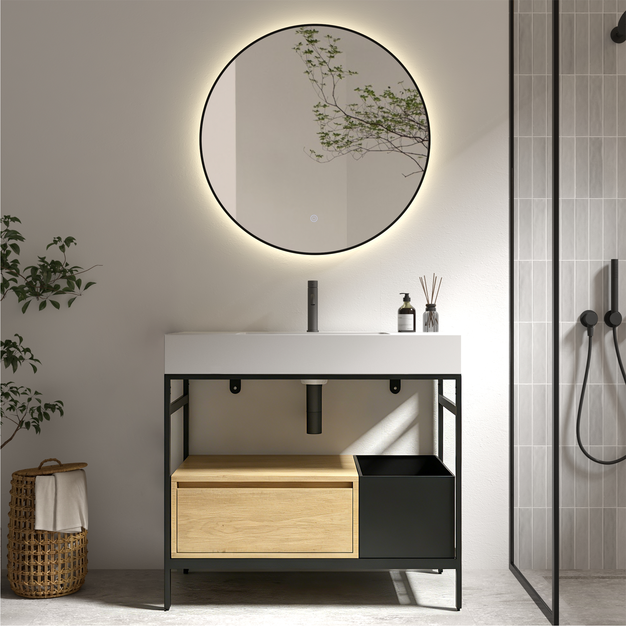 Forte 36" Industrial Style Bathroom Vanity by HouseOfZazla
