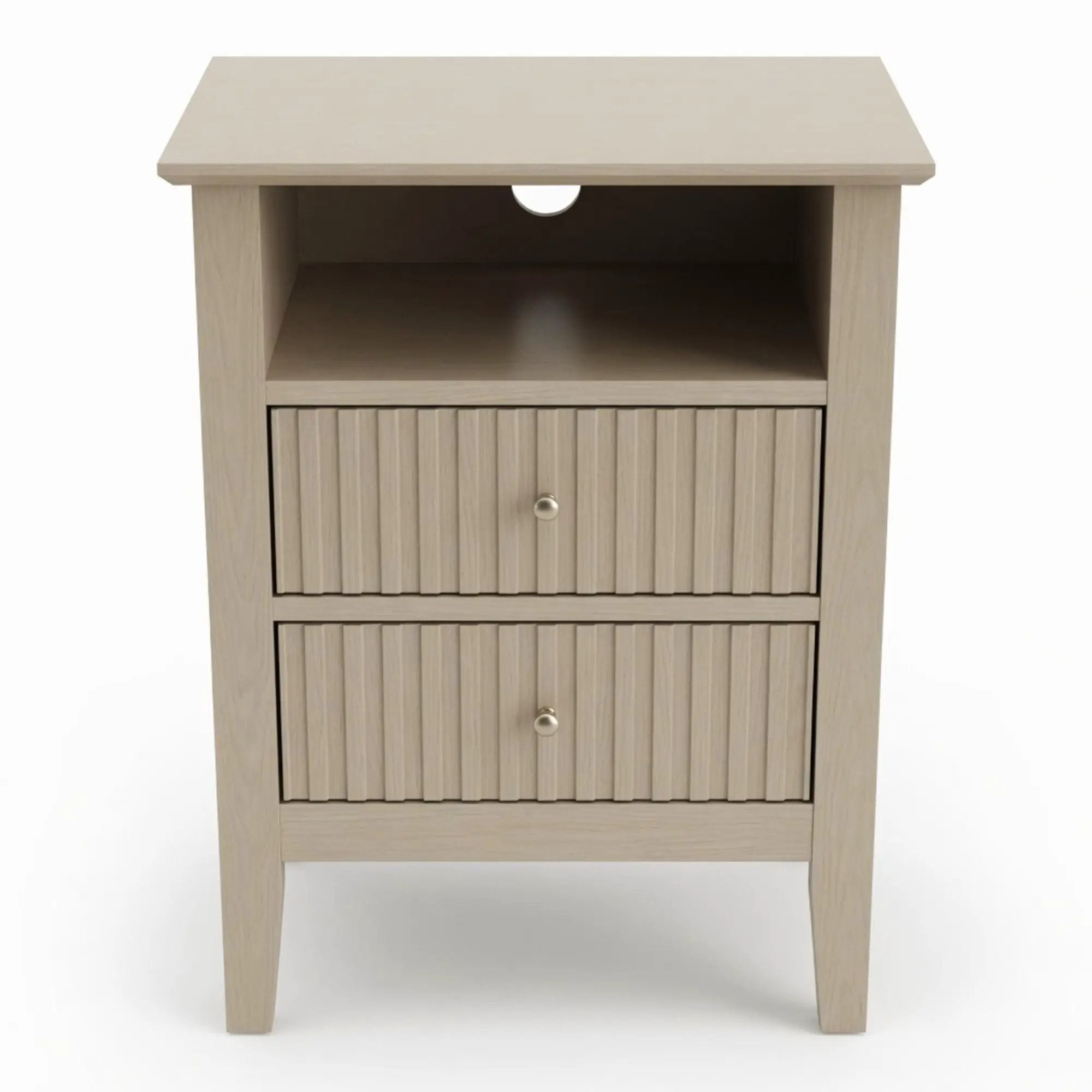 Fluted Nightstand With 2 Drawers by HouseOfZazla