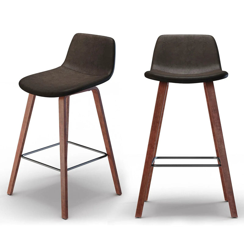 Addy - Counter Stool (Set of 2) - Distressed Brown by Unique Piece Furniture