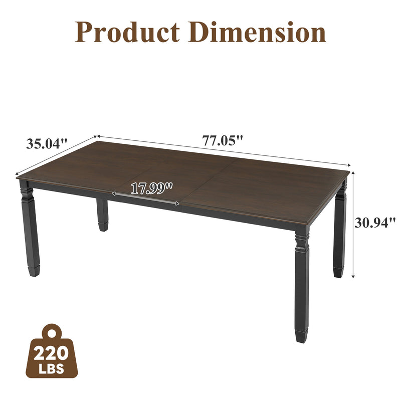 59"-77" Extendable Dining Table for 4–6 People by HouseOfZazla