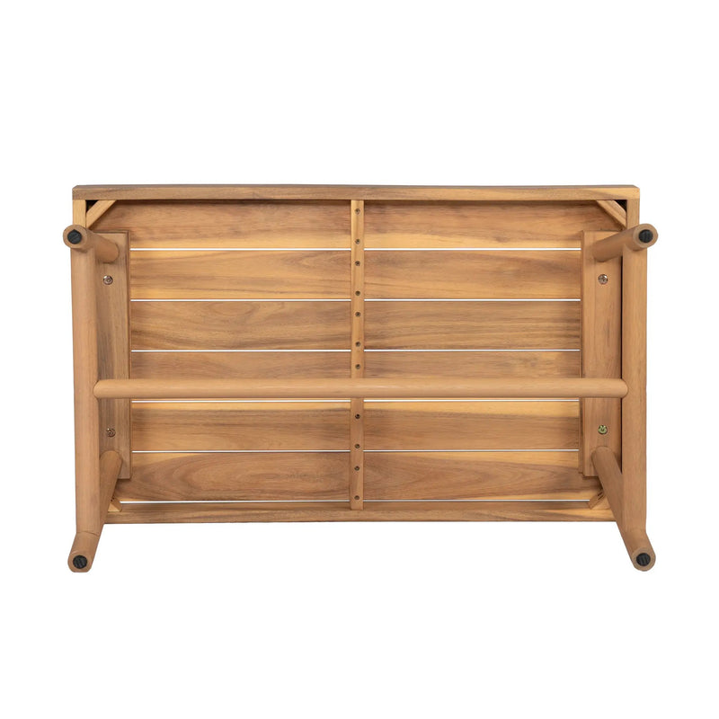 Patio Acacia Wood Chat Set, Club Chair + Coffee Table with Water-resistant Cushion by HouseOfZazla