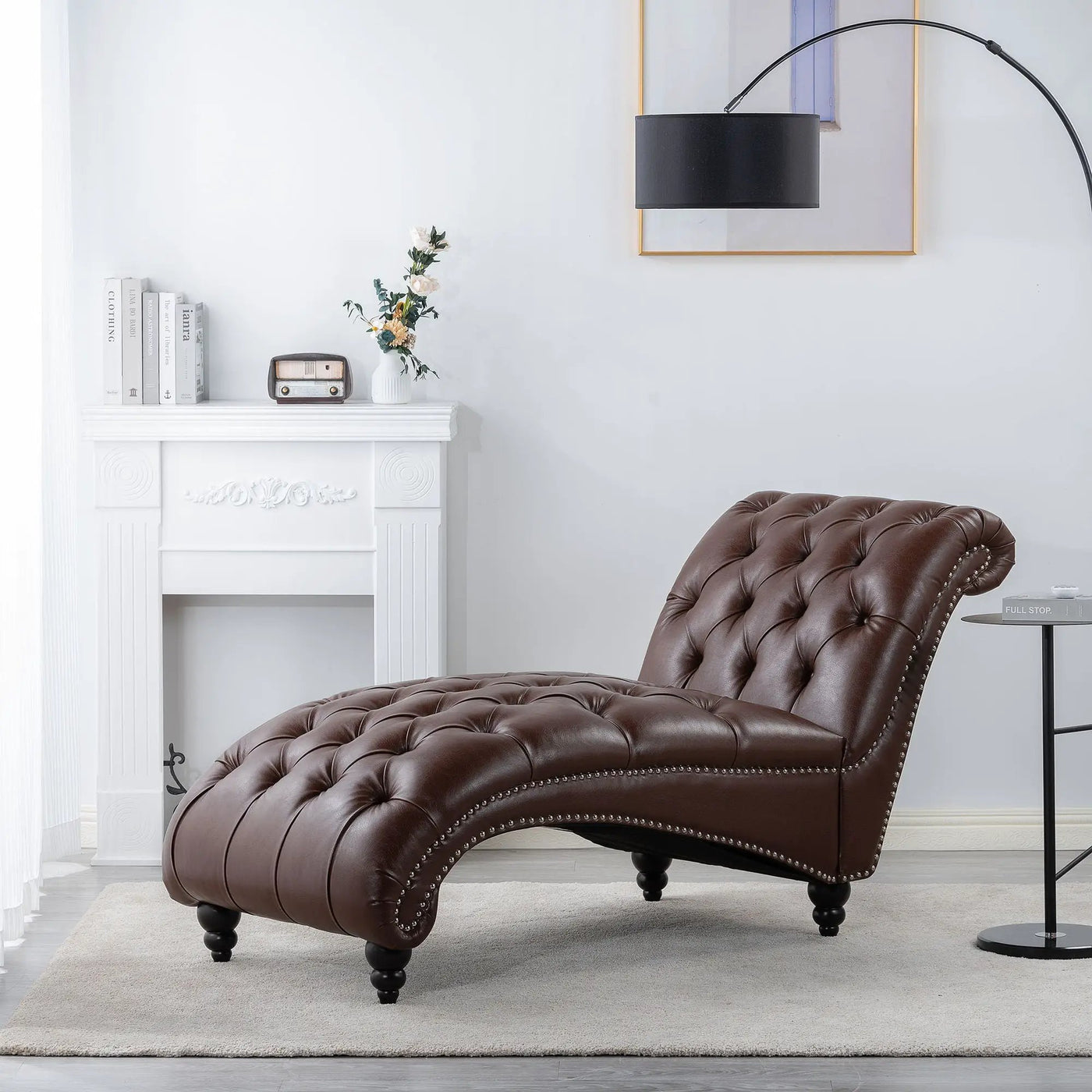 Tufted Armless Chaise Lounge by Unique Piece Furniture