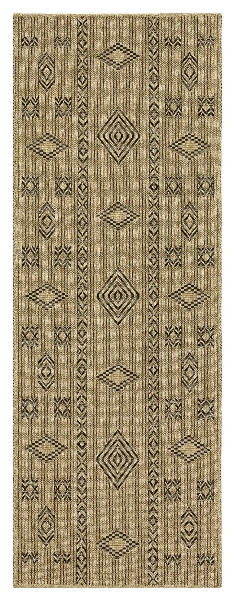 Earth - 7'10" X 10'3" Indoor, Outdoor Area Rug - Natural / Black by Unique Piece Furniture