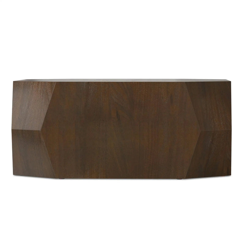 Eisley - Coffee Table With Geometric Design, - Walnut by HouseOfZazla