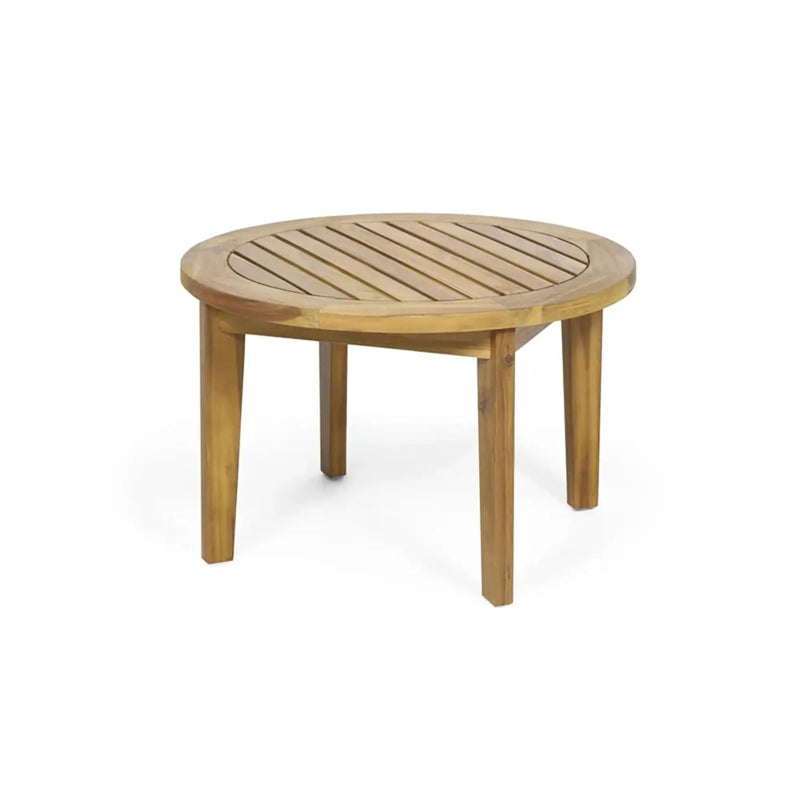 Patio Furniture Set, Outdoor Acacia Wood Patio Club Chair With Table by HouseOfZazla