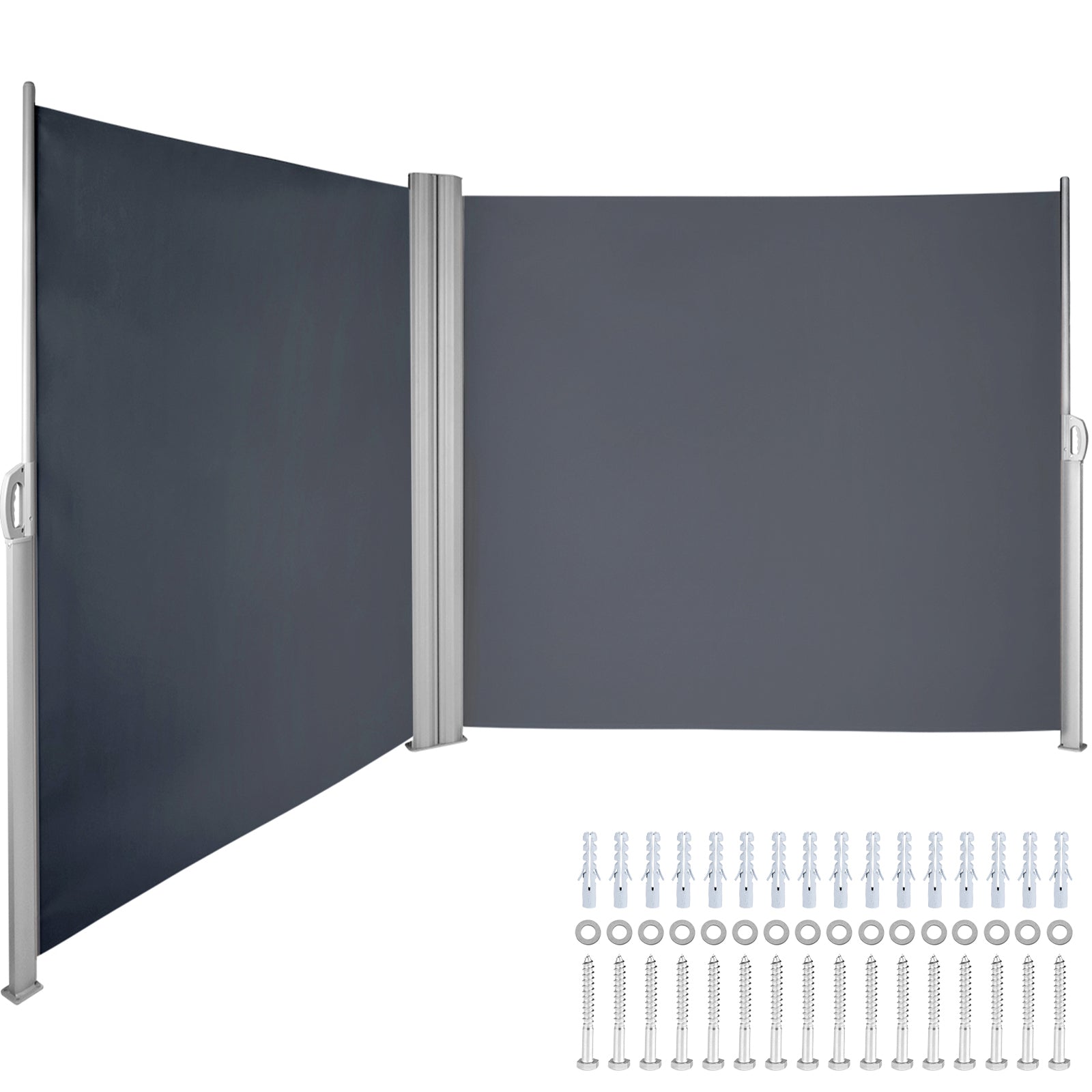 Retractable Side Awning 71" x 236" Full Aluminum Rust-Proof Patio Screen by HouseOfZazla