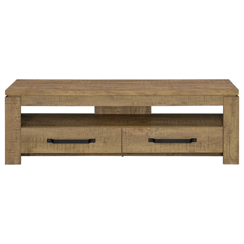 Elkton 2-drawer Engineered Wood 59-inch TV Stand Mango by Unique Piece Furniture