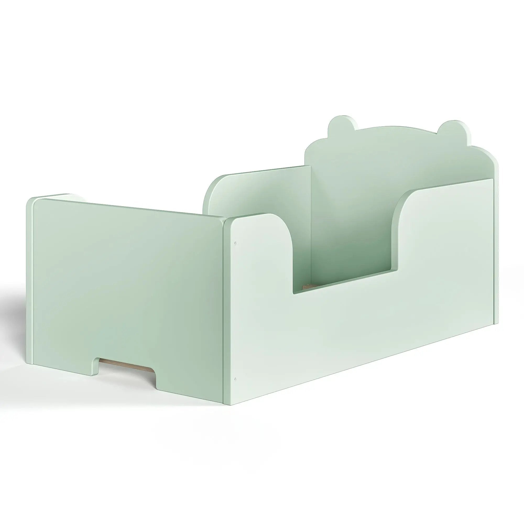 Toddler Floor Bed Frame, Bear Shape Cot Bed for Boys and Girls Ages 3-6 by HouseOfZazla