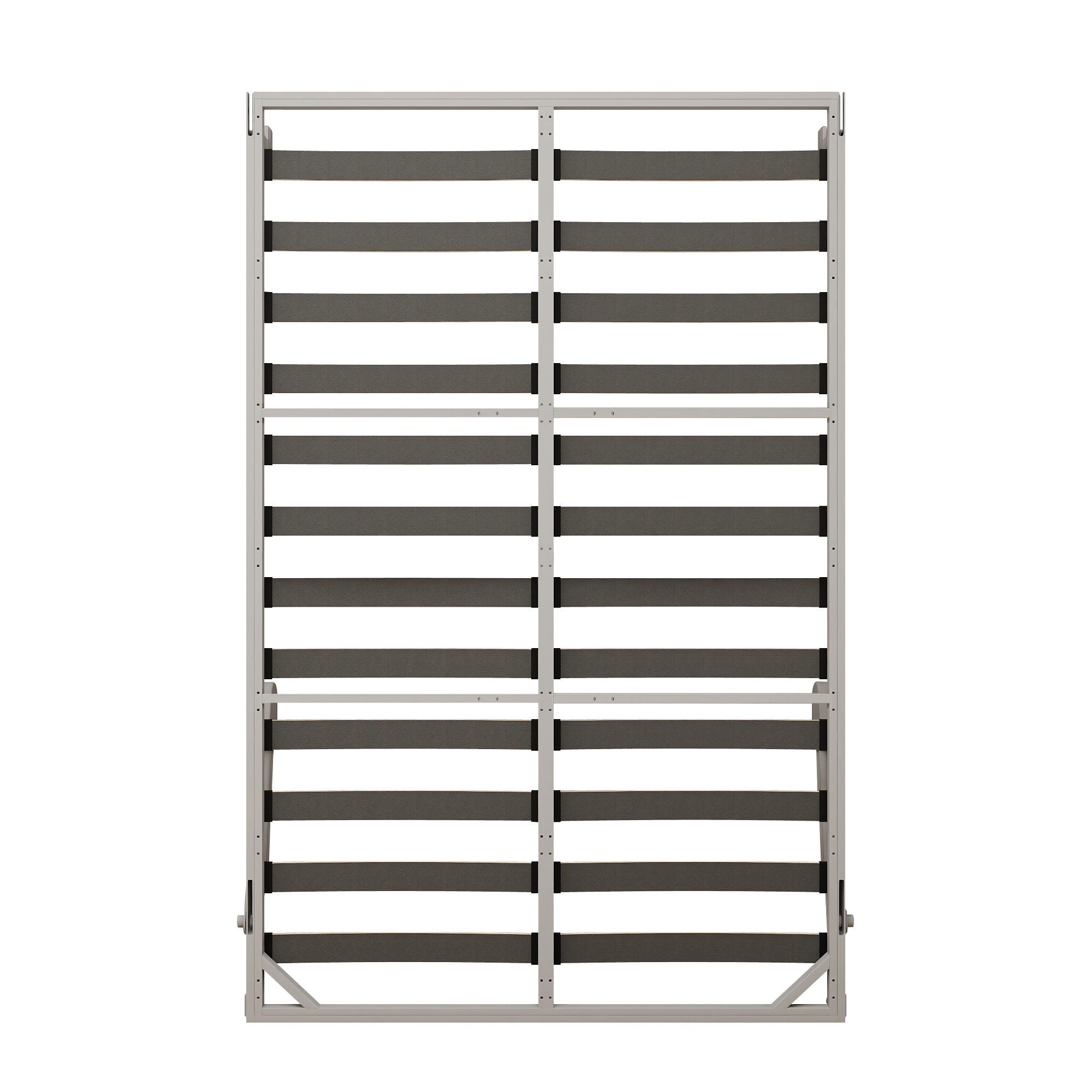 Queen Size Vertical Murphy Wall Cabinet Folding Bed With Automatic Legs - Gray by HouseOfZazla