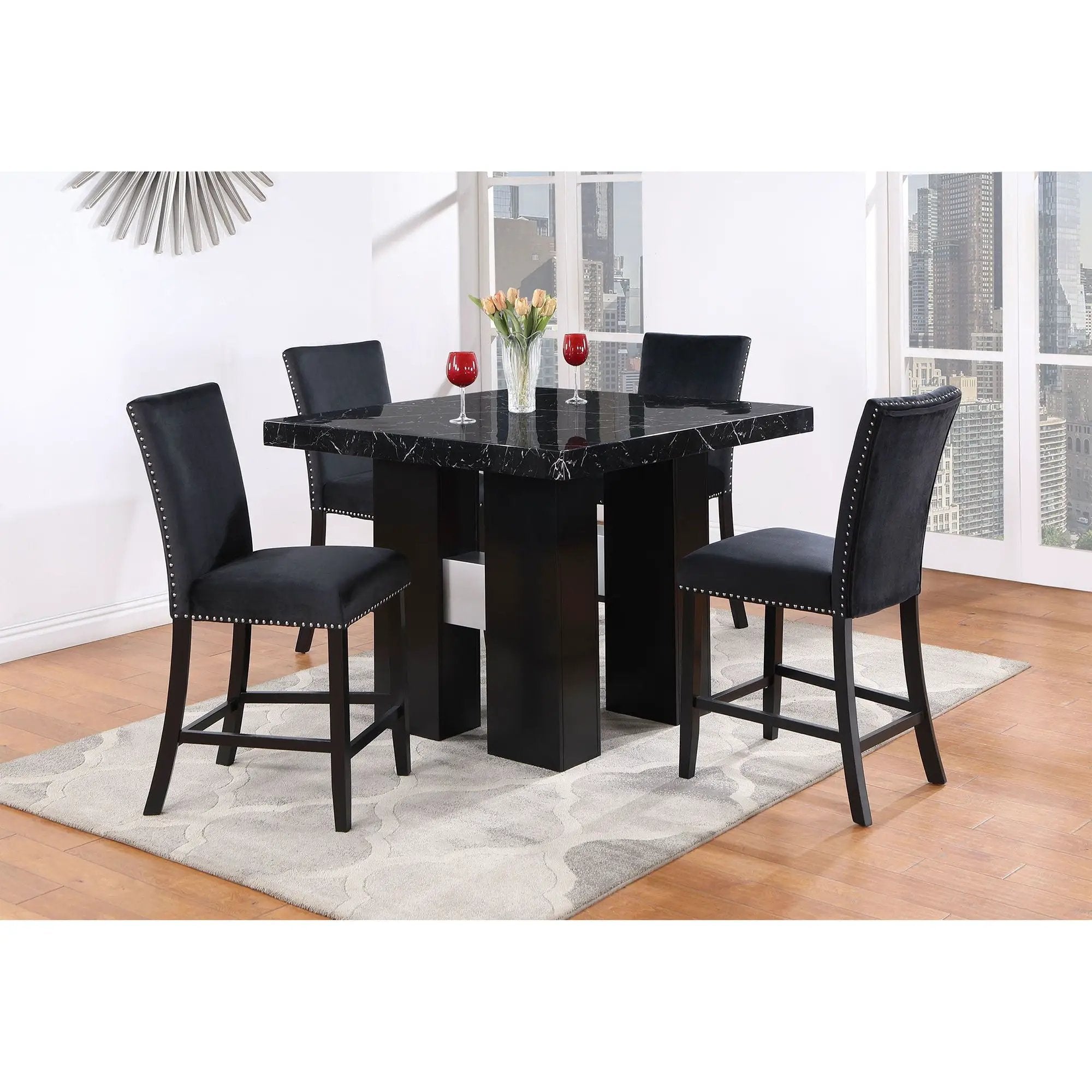 Mikha - Bar Stools (Set of 2) - Black by Unique Piece Furniture