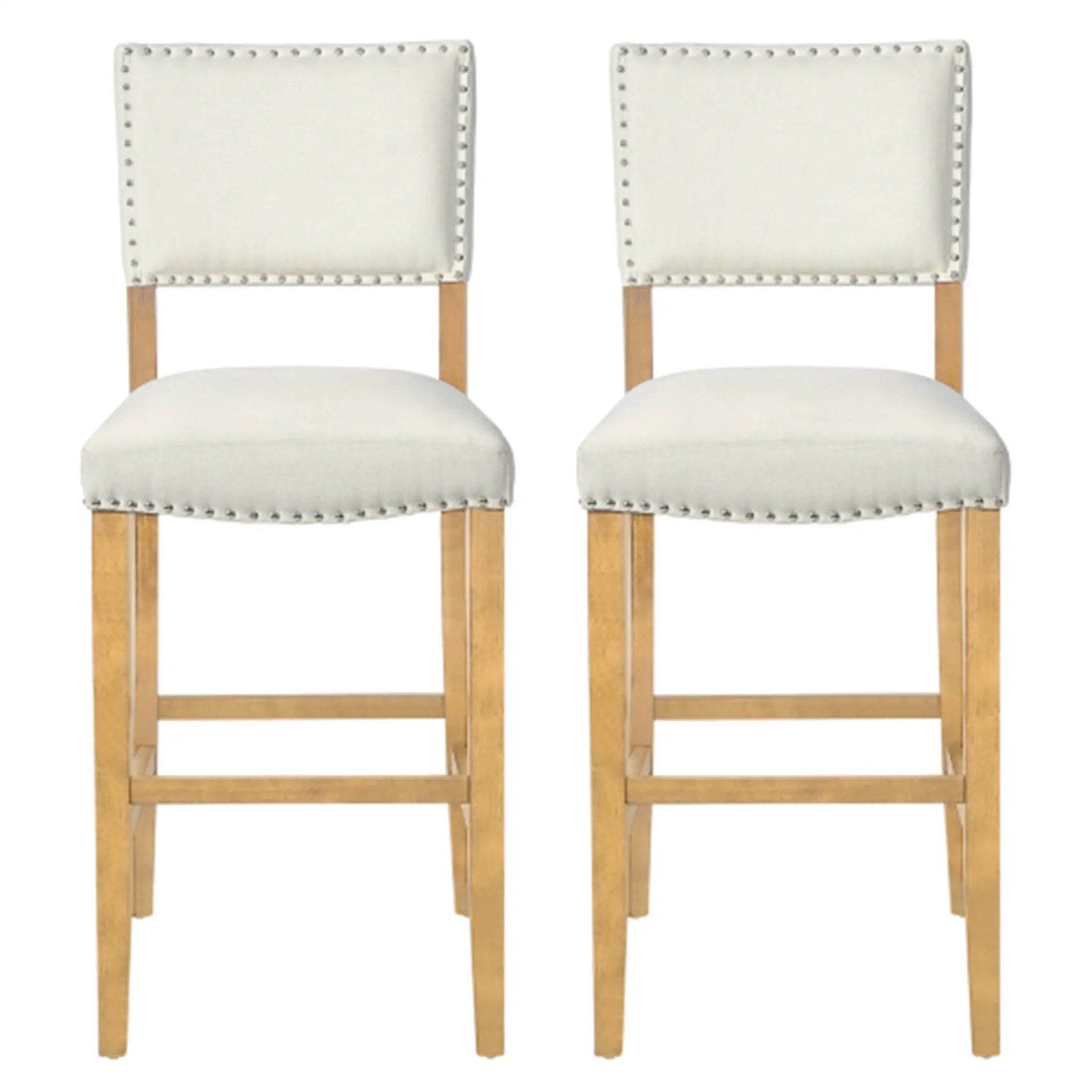 Barstools With Rivet Decoration - Set of 2 by HouseOfZazla