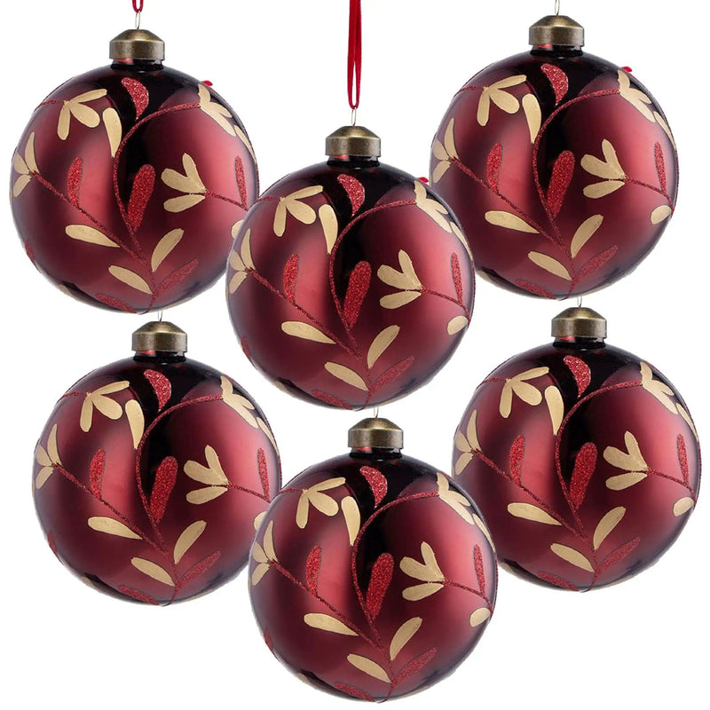 Christmas Ball Glass Decorative Hanging Ball Christmas Tree Ornaments, For Holiday Party Decorations by Unique Piece Furniture