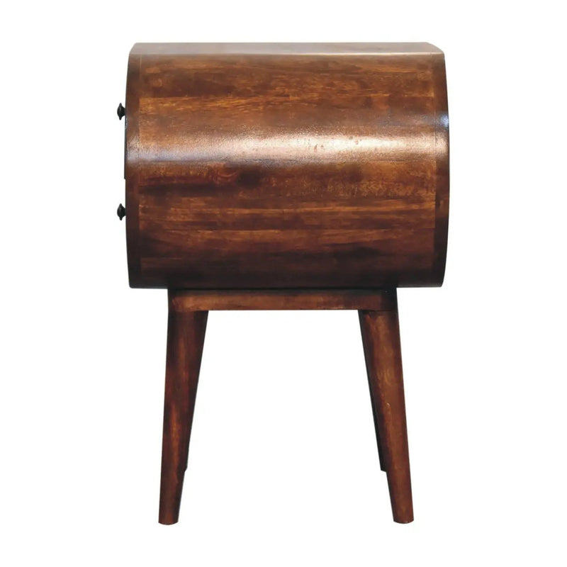 Large Chestnut Circular Bedside by HouseOfZazla