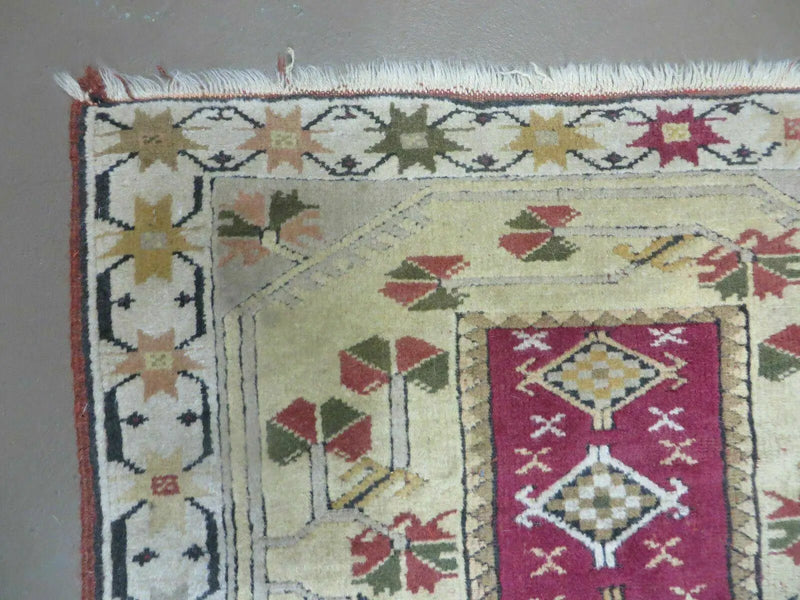 3' X 5' Vintage Handmade Turkish Turkey Oushak MILAS Wool Accent Rug Carpet Nice by Jewel Rugs