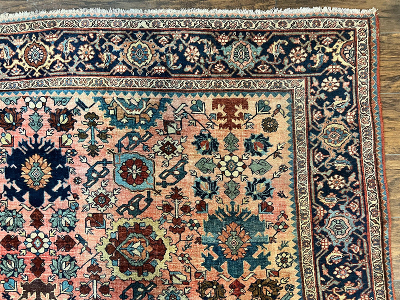 Rare Persian Sarouk Farahan Rug 9x15 – Antique Wool Carpet, Signed By Master Weaver by Jewel Rugs