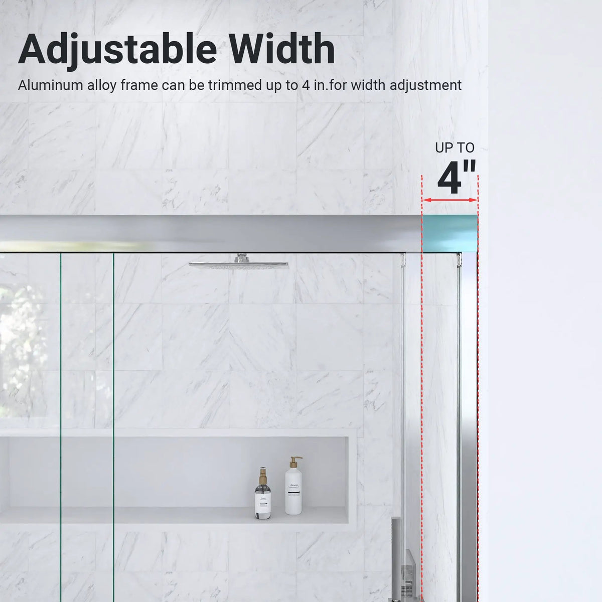 Semi-Frameless Double Sliding Shower Door by HouseOfZazla