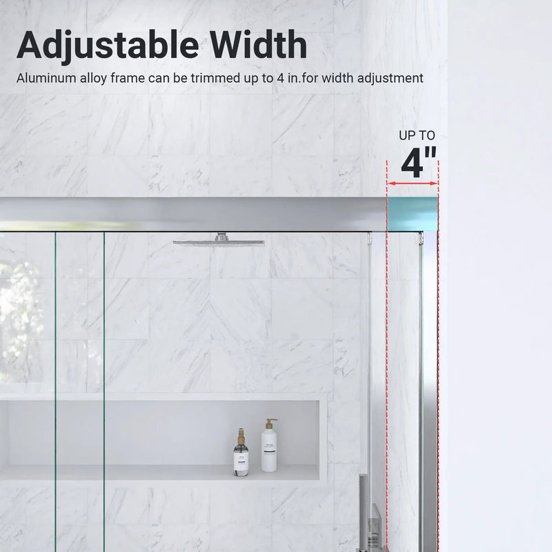 Semi-Frameless Double Sliding Shower Door by HouseOfZazla
