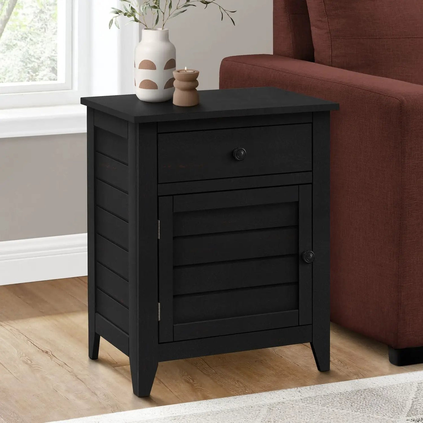 Accent Nightstand, Storage Drawer, Transitional by Unique Piece Furniture
