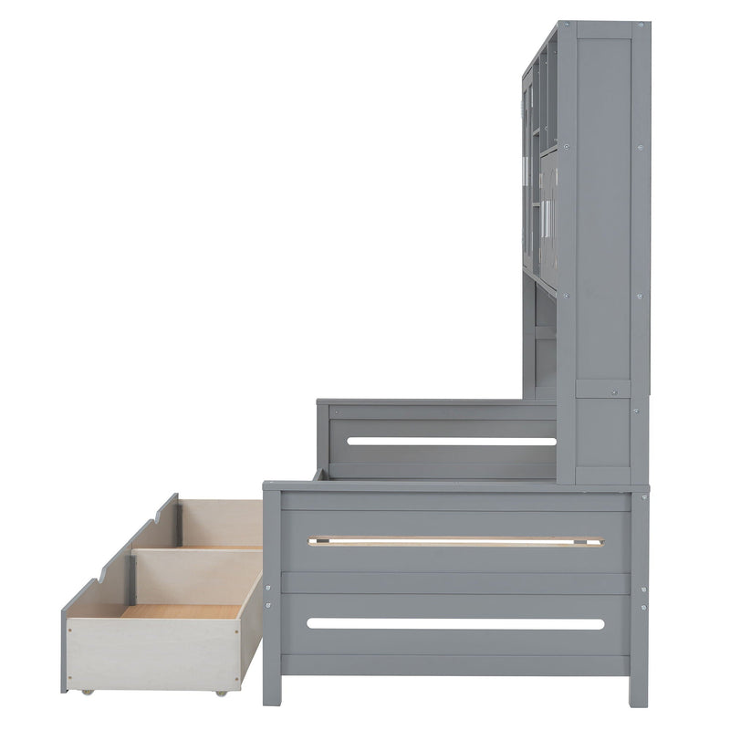 Daybed With All-In-One Cabinet And Shelf by HouseOfZazla