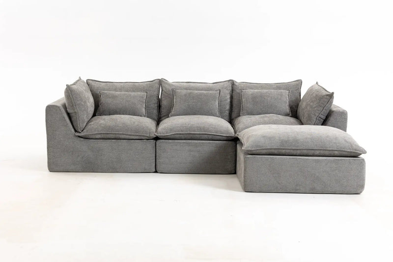 102.3" Width Cloud Couch Oversized Modular Sectional Sofa by HouseOfZazla