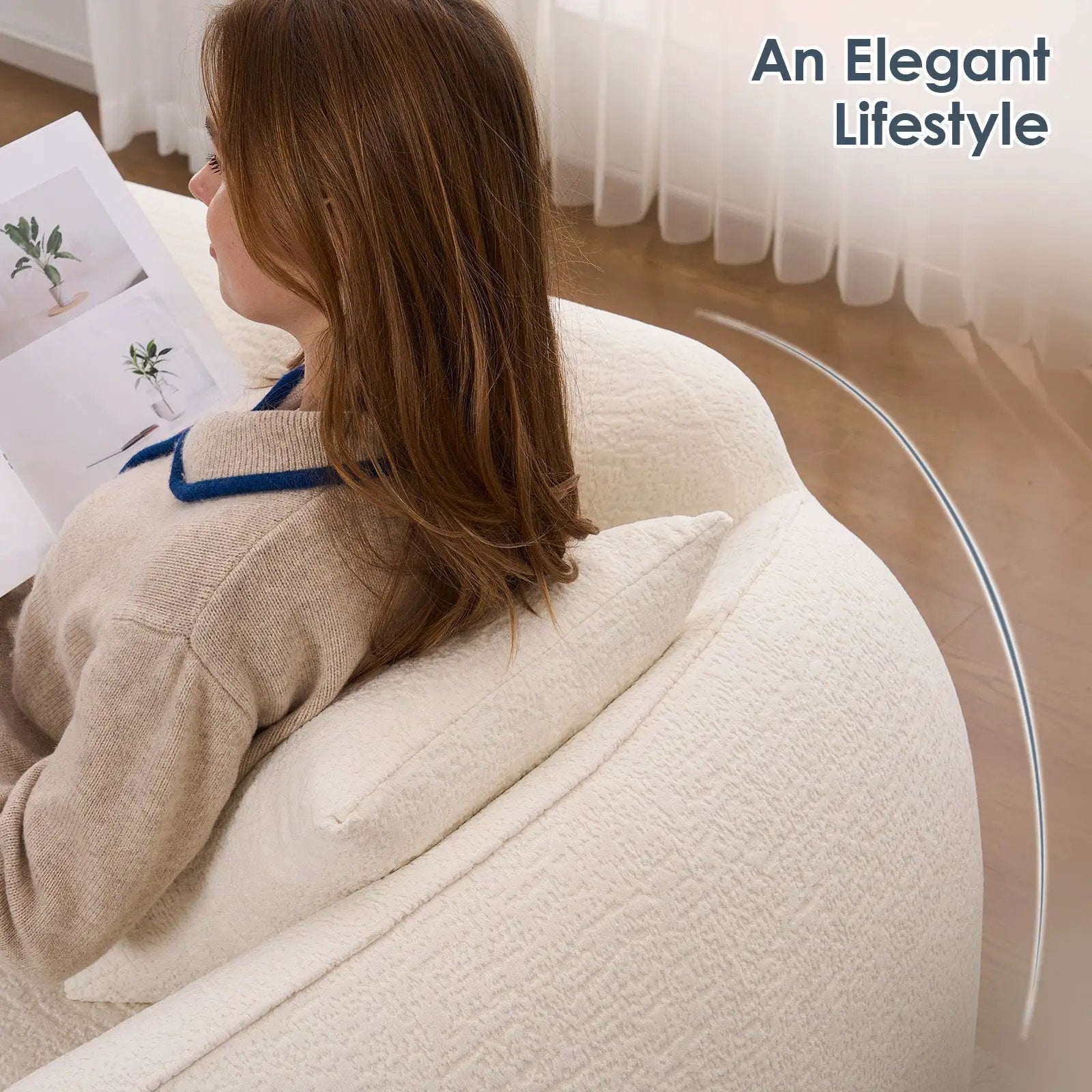 Curved Chaise Lounge Chair Indoor by HouseOfZazla