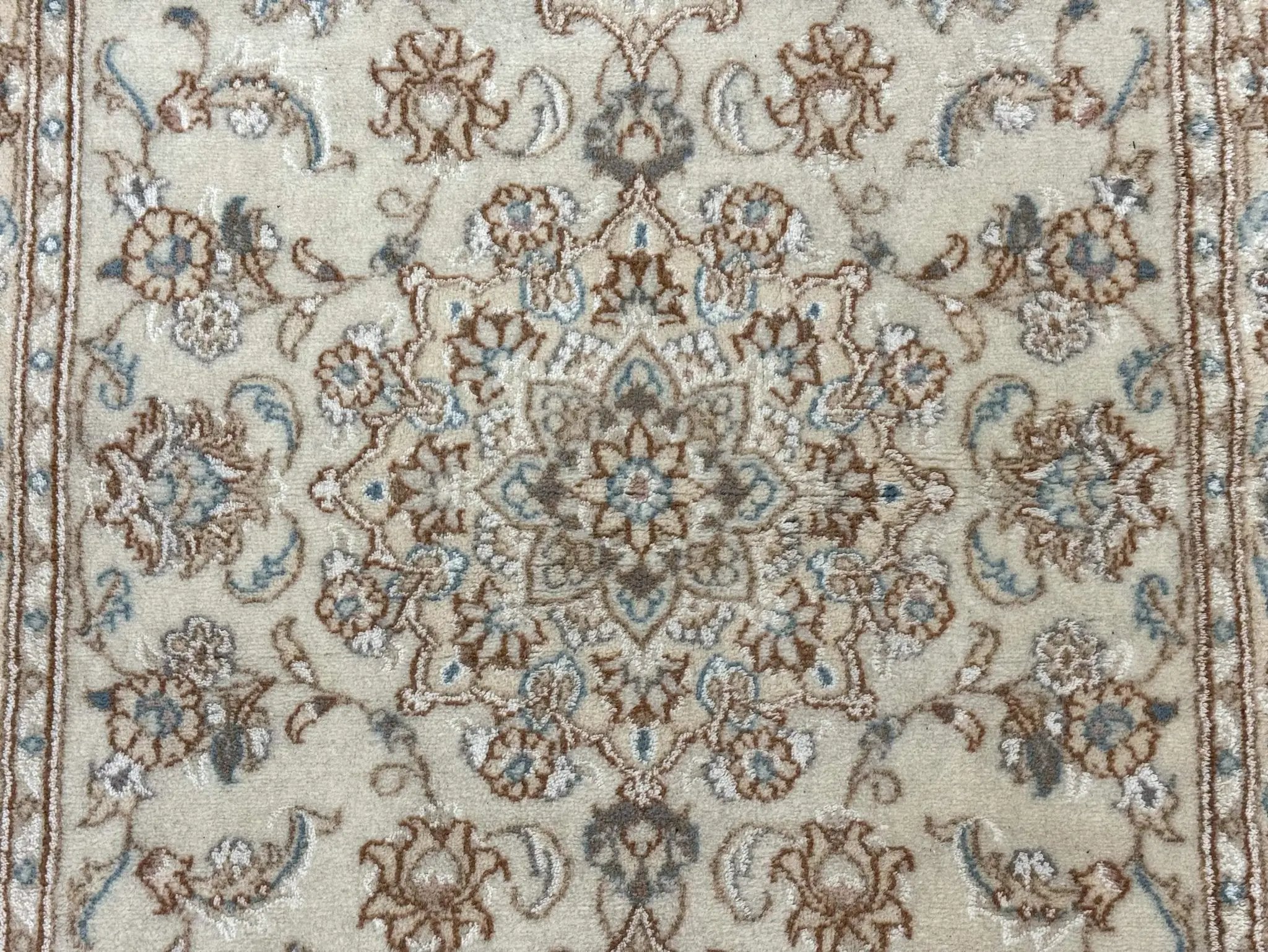 Small Persian Tabriz Rug 2.6 x 3.8, Vintage, Wool and Silk Highlights, Fine 225 KPSI by Jewel Rugs