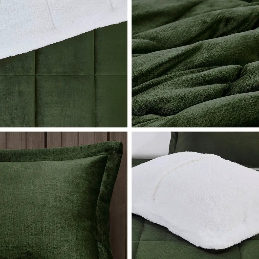 King Plush to Sherpa Down Alternative Comforter Set by HouseOfZazla