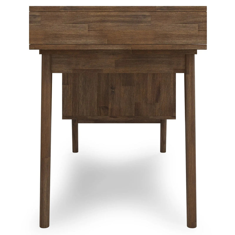 Clarkson - Desk With Side Drawers - Rustic Natural Aged Brown by Unique Piece Furniture