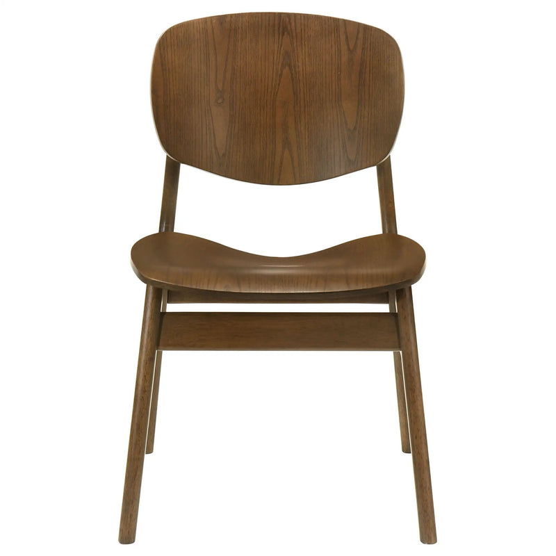 Benford Dining Side Chair Wood Seat Dark Brown (Set of 2) by Unique Piece Furniture