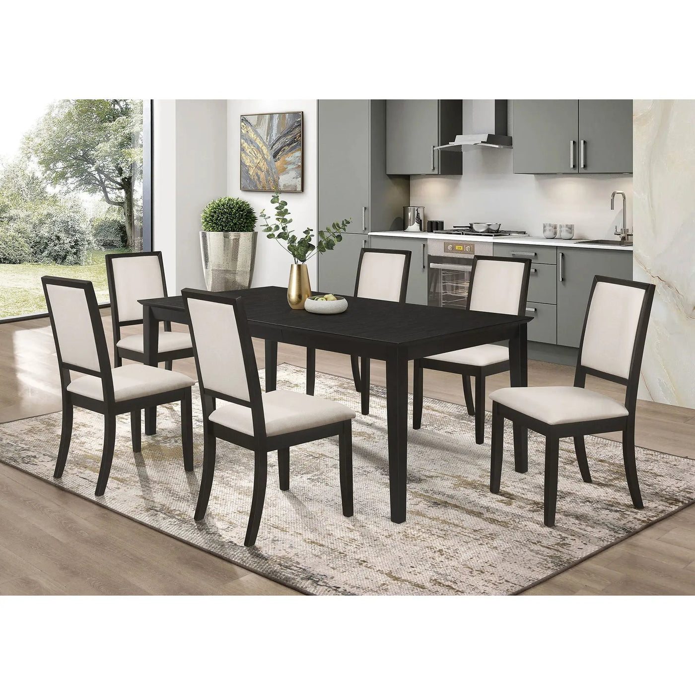 Daniela - Dining Set With Upholstered Chairs by HouseOfZazla