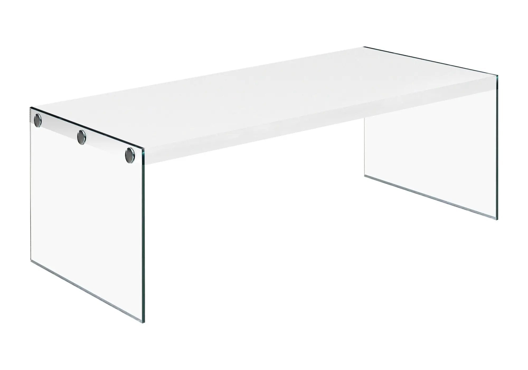 Coffee Table Rectangular For Living Room Clear Tempered Glass by Unique Piece Furniture