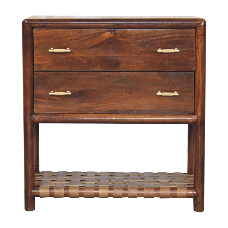 Regency - Woven 2 Drawer Nightstand - Brown by HouseOfZazla