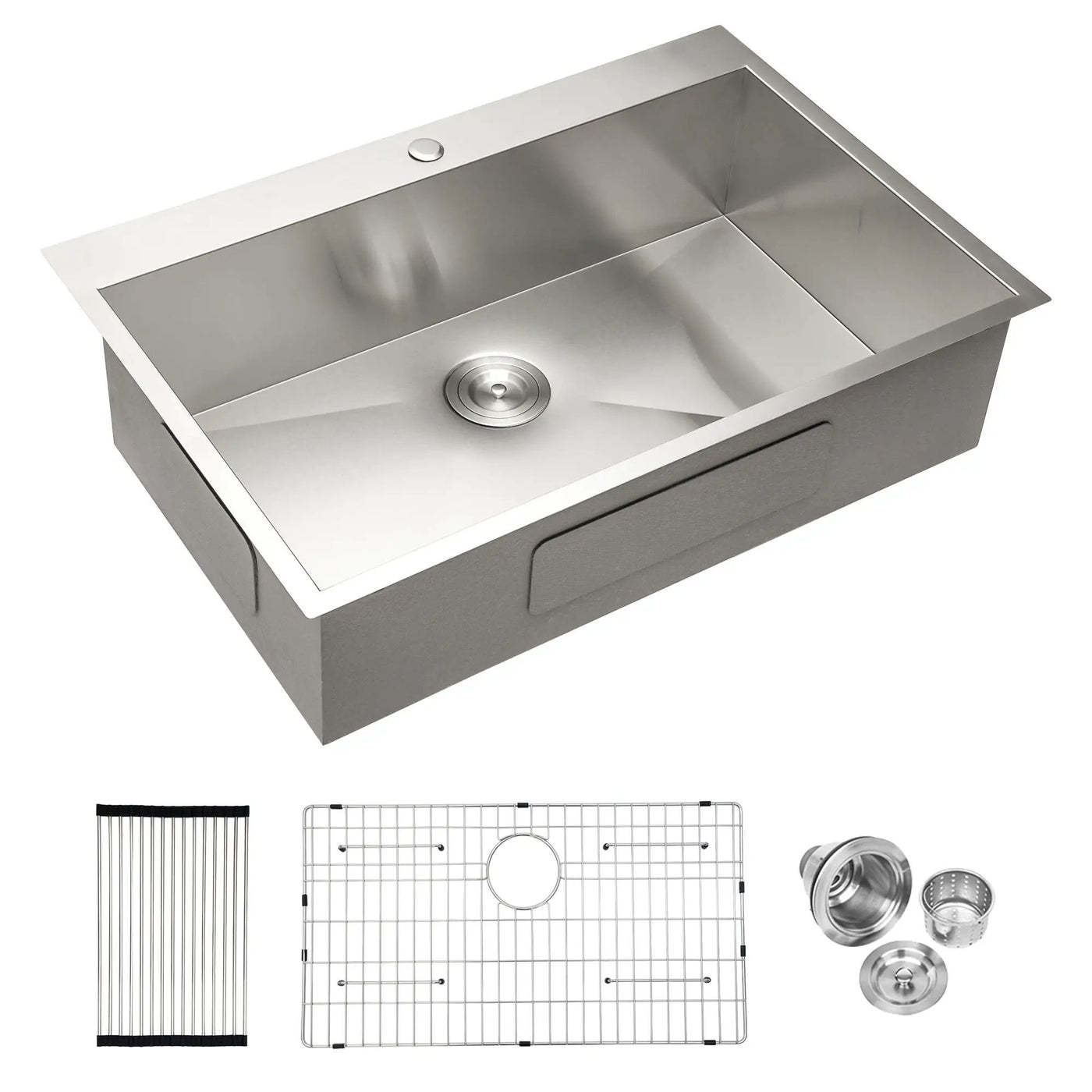 Stainless Steel Drop In Kitchen Sink, Topmount by HouseOfZazla