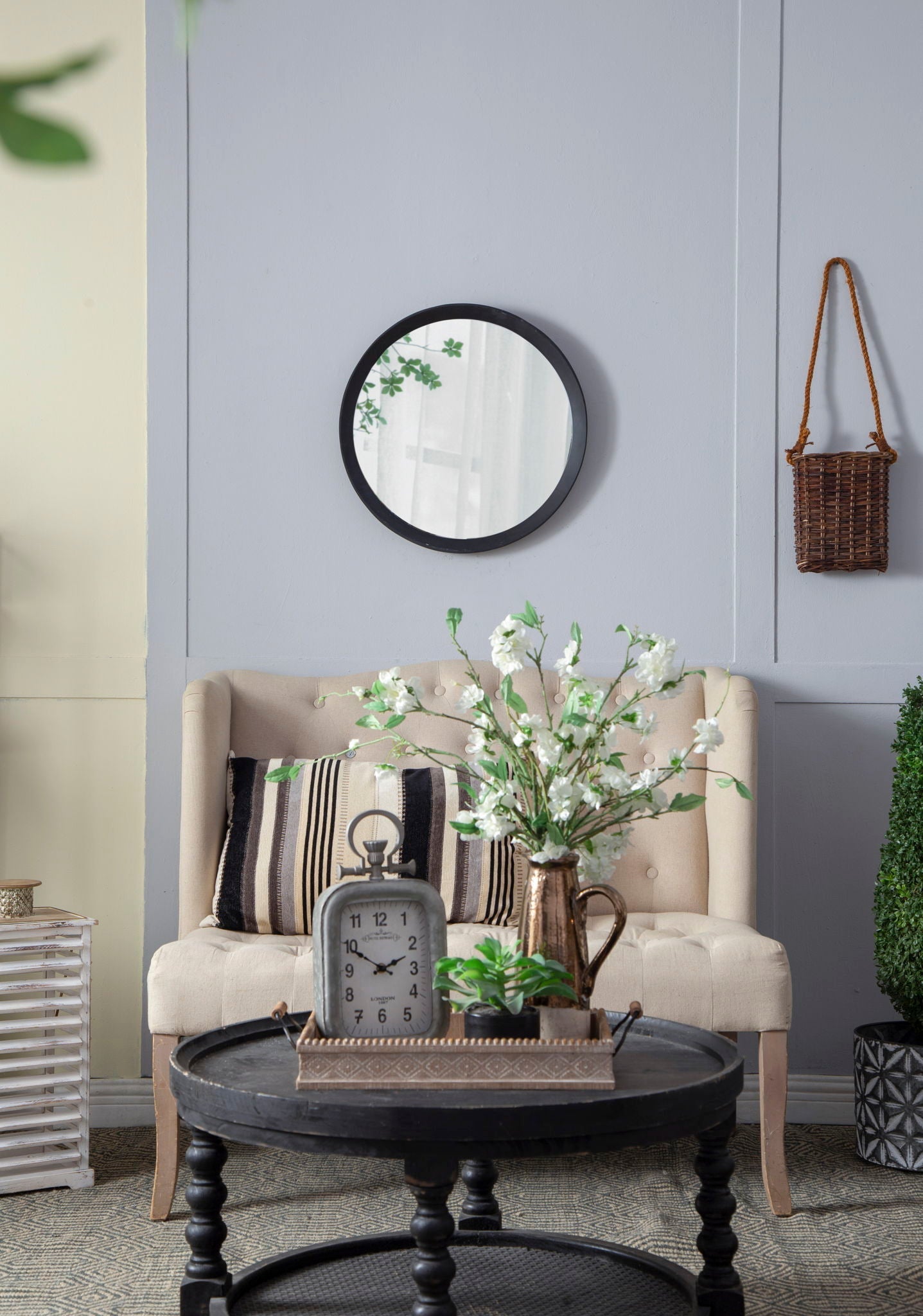 Transitional Decor Style Wall Mirror Decor With Frame For Bathroom by HouseOfZazla