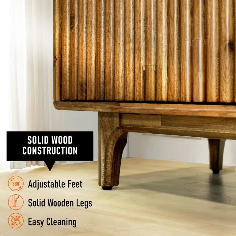 Bosk Wood Fluted TV Stand by Megsu