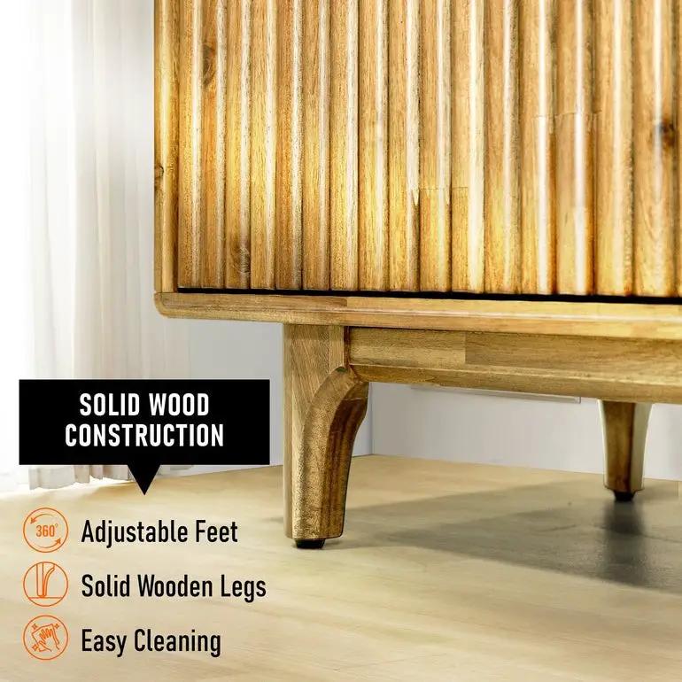 Bosk Wood Fluted TV Stand by Megsu