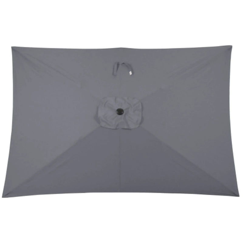 Rectangular Patio Umbrella With Crank Tilt, Polyester UV-Resistant Canopy by HouseOfZazla