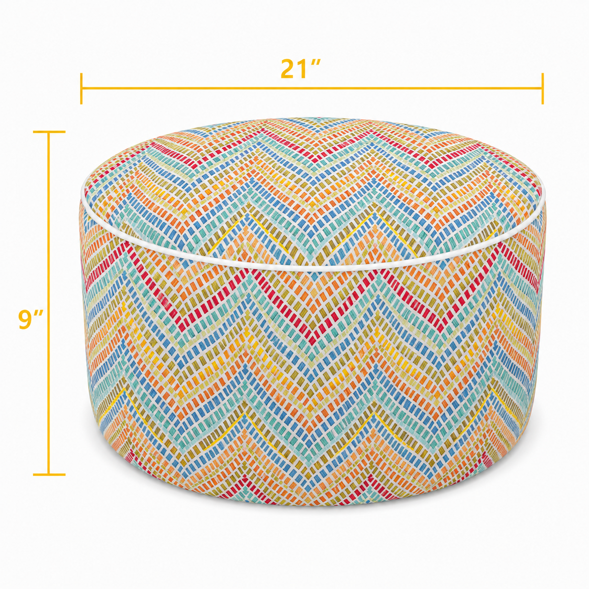 Outdoor Inflatable Ottoman 21"x21"x9" by HouseOfZazla