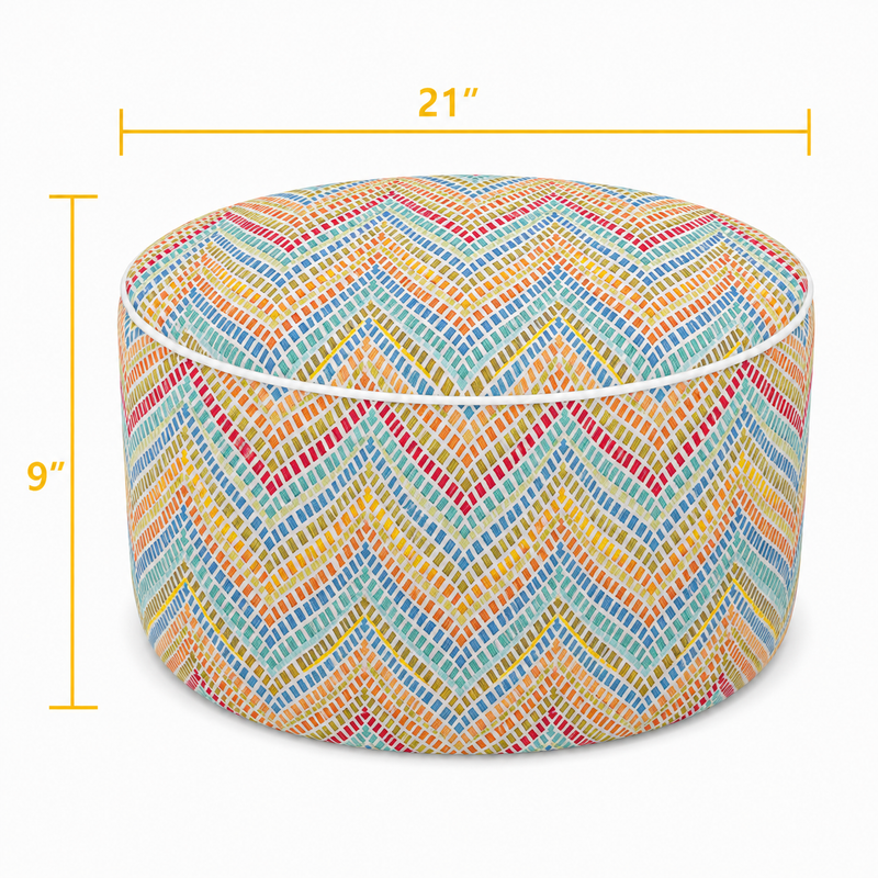 Outdoor Inflatable Ottoman 21"x21"x9" by HouseOfZazla