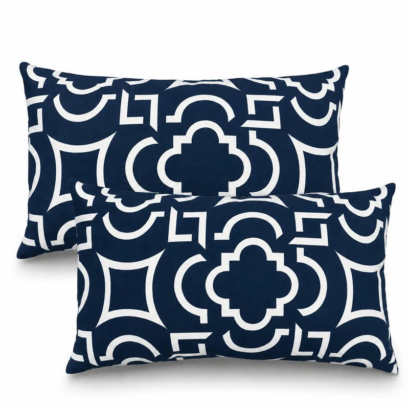 2 Pack Outdoor Lumbar Pillow Covers by HouseOfZazla