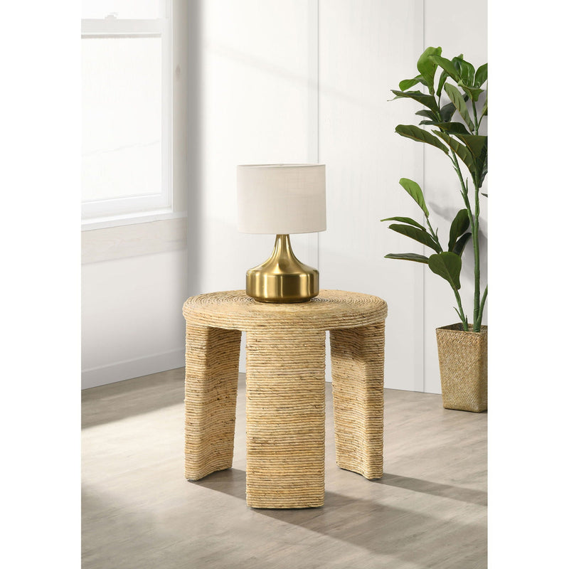 Huxton - Round End Table - Natural by HouseOfZazla