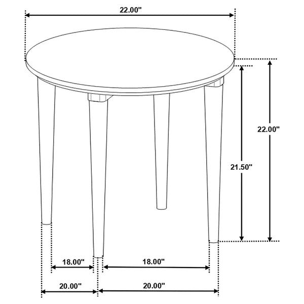 Aldis Round Marble Top Side End Table White and Natural, photo 2 of 7