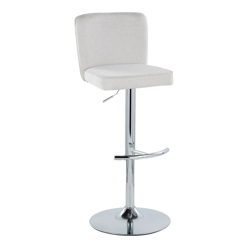 Henry - Contemporary Adjustable Barstool With Swivel & Rounded T Footrest (Set of 2) by Unique Piece Furniture